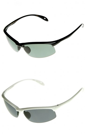Polarized Half Frame Lightweight Action Sports Sunglasses