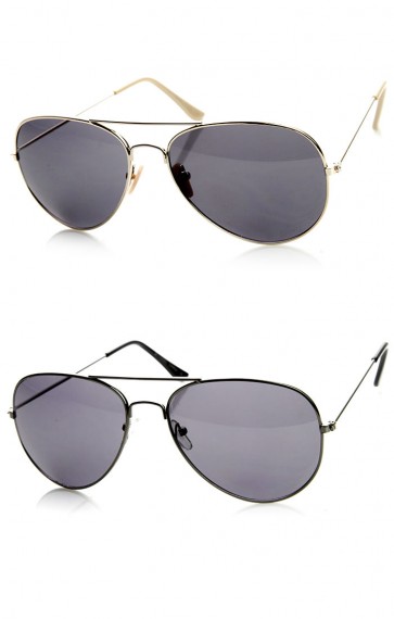 Original Basic Casual Fashion Metal Aviator Sunglasses - 56mm Lens