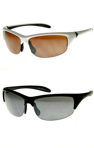 Lightweight Unisex Half Frame Semi-Rimless Sports Sunglasses