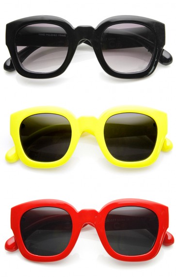Bold Rim Thick Frame Retro Square Frame Sunglasses
