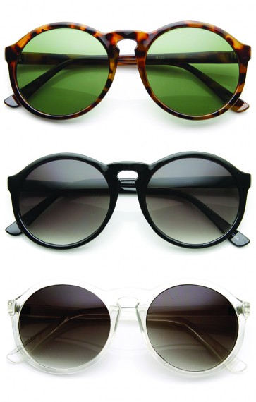 Oversized P3 Frame Keyhole Bridge Round Sunglasses