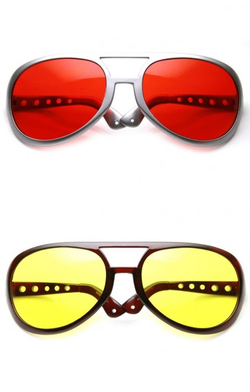 Extra Large Exaggerated Elvis Costume Aviator Sunglasses (6 Inches)