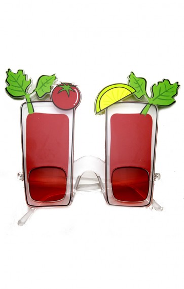 Red Bloody Mary Cocktail Party Favor Drinking Novelty Sunglasses
