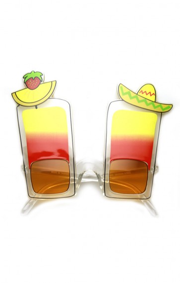 Fiesta Cinco De Mayo Tequila Sunrise Drink Party Novelty Sunglasses