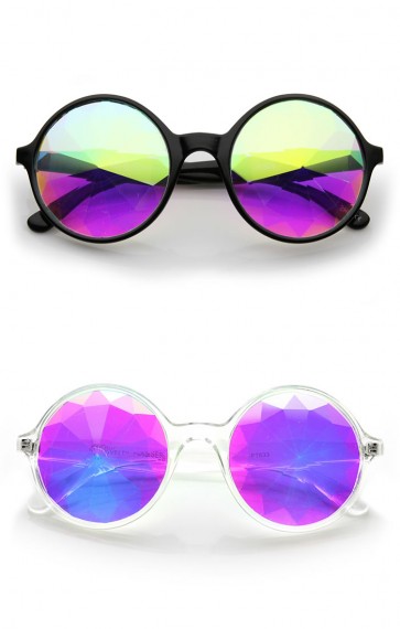 Emerald Light Effects Geometric Prism Kaleidescope Glasses