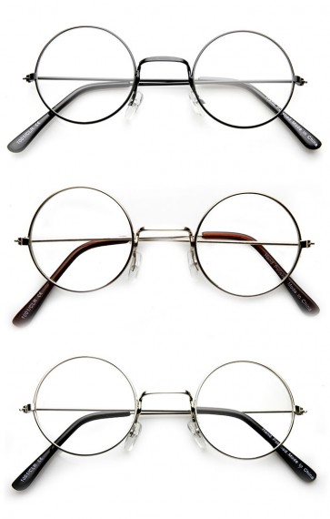 Small Classic Metal Round Lennon Style Sunglasses