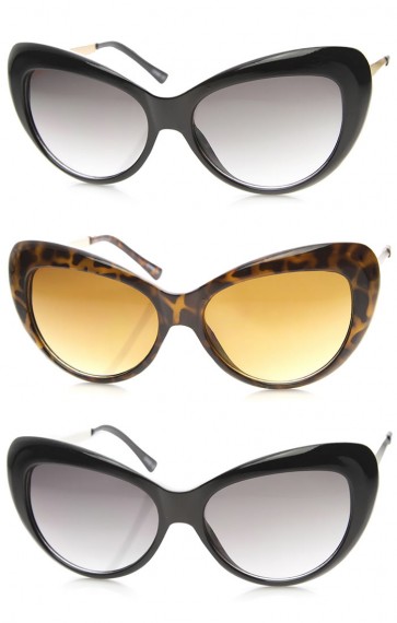 Womens Cat Eye Sunglasses With UV400 Protected Gradient Lens