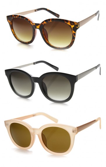Womens Cat Eye Sunglasses With UV400 Protected Gradient Lens