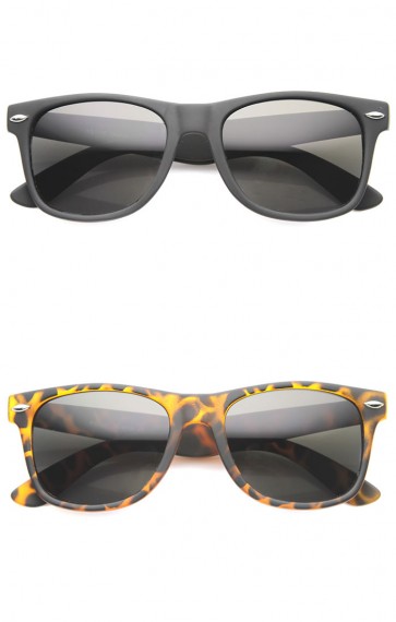 Mens Horn Rimmed Sunglasses With UV400 Protected Composite Lens