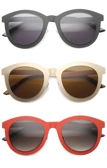 Womens Metal Cat Eye Sunglasses With UV400 Protected Gradient Lens