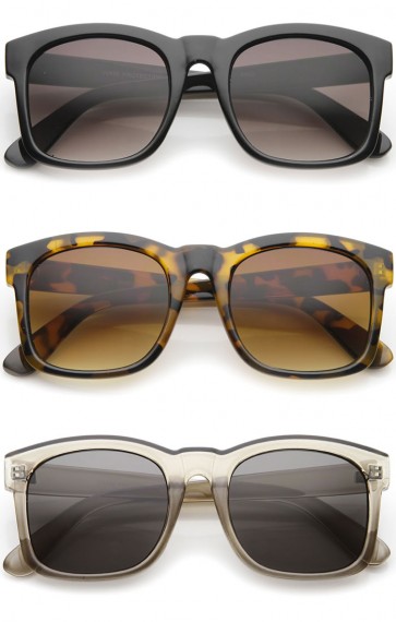 Classic Oversized Bold Horn-Rimmed Frame Square Sunglasses 53mm