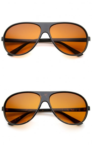 Men's Classic Casual Retro Teardrop Blue Block Lens Aviator Sunglasses 64mm