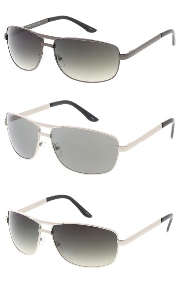 Rectangular Metal Aviator Wholesale Sunglasses