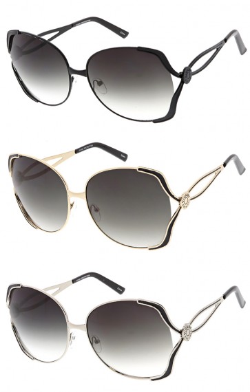 Vivant Oversized Luxury Metal Frame Wholesale Sunglasses