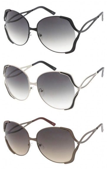 Women's Oversize Butterfly Frame Gradient Lens Wholesale Sunglasses