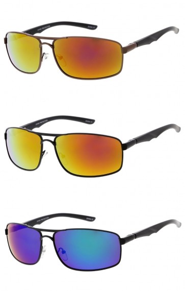 Classic Metal Mens Rectangle Frame Wholesale Sunglasses