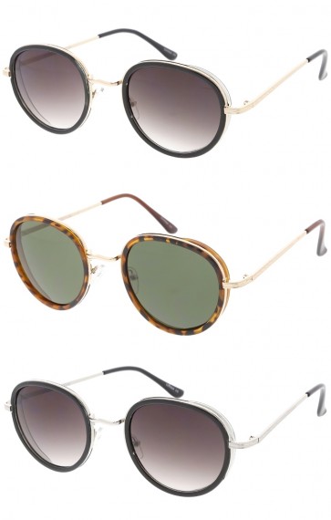 Indie Dapper Vintage Round Wholesale Sunglasses 