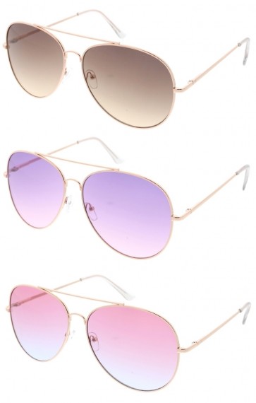 Color Tinted Large Oversize Round Aviator Wholesale Sunglasses