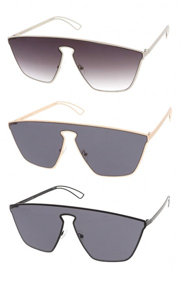 Futuristic Modern Disco Mono Lens Wholesale Sunglasses 