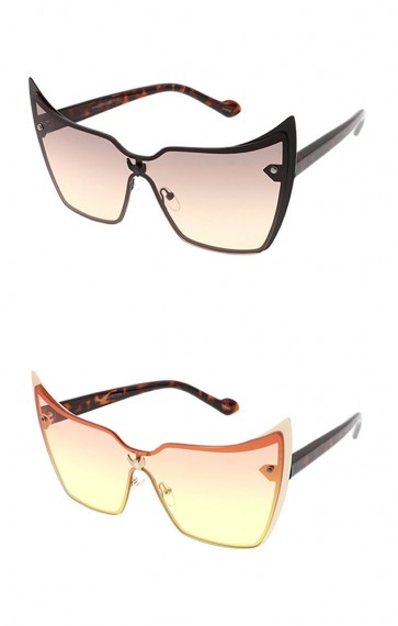 Retro One Piece Cat Eye Wholesale Sunglasses 