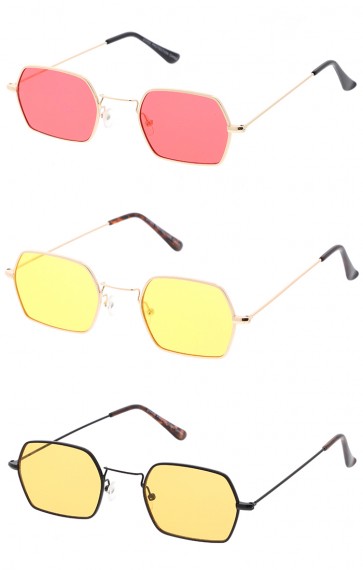 Premium Retro Geometric Octagon Color Lens Wholesale Sunglasses