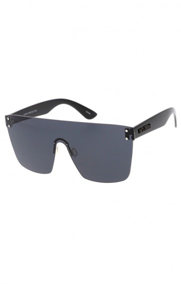 Retro Modern Rimless Mono Block Kush Wholesale Sunglasses
