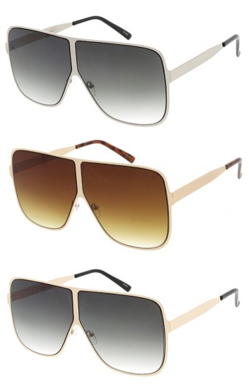Oversized Square Metal Frame Wholesale Sunglasses