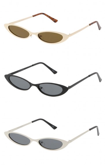 Small Metal Frame Cat Eye Womens Wholesale Sunglasses
