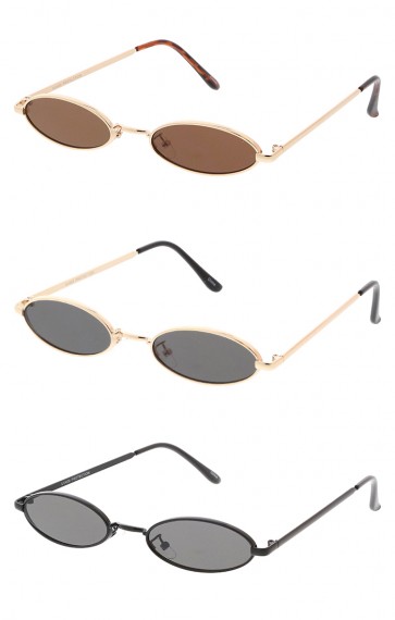 Thin Metal Oval Mirror Wholesale Sunglasses (Back In Stock)