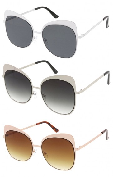 Oversized Flat Square Cat Eye Womens Wholesale Sunglasses