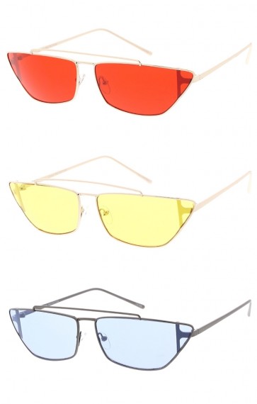 Retro 90's Metal Slim Color Tone Wholesale Sunglasses