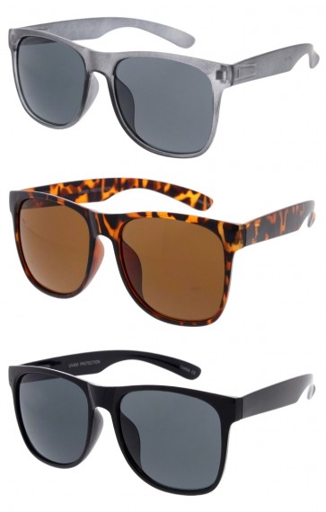 Large Lifestyle Neutral Colored Horn Rimmed Wholesale Sunglasses 56mm