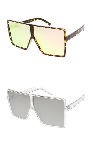 Retro Modern Flat Top Mirror Lens Wholesale Sunglasses