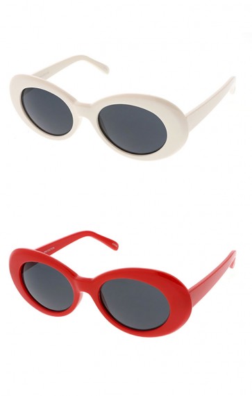 Retro 90's Fashion Oval Round Wholesale Sunglasses (Clout Goggles)