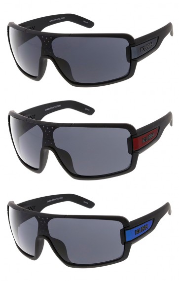 Oversized Sport Wrap Around Lens Kush Matte Wholesale Sunglasses