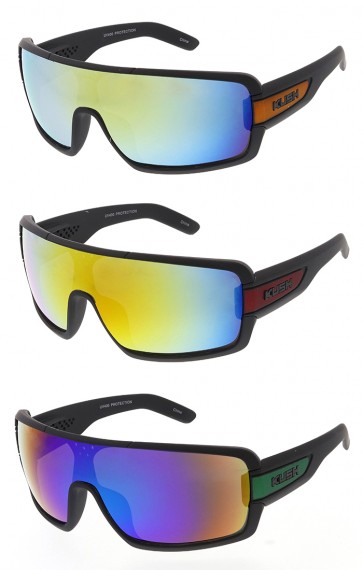 KUSH - Sport Mirrored Lens Wholesale Sunglasses