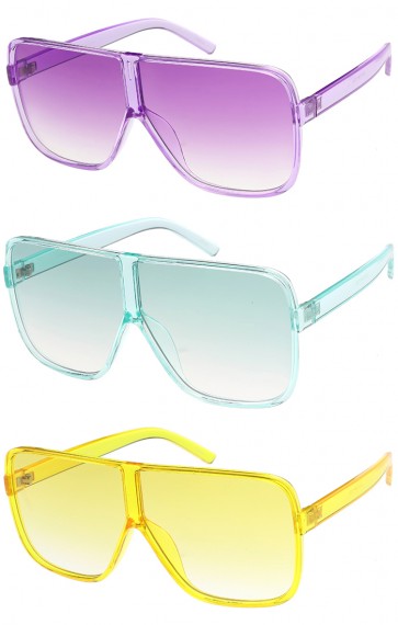 Oversize Retro Colorful Crystal Square Frame Wholesale Sunglasses (Limited Restock)