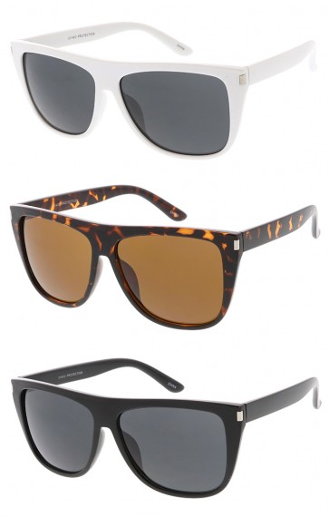 Retro Fashion Inspired Aviator Horn Rim Wholesale Sunglasses