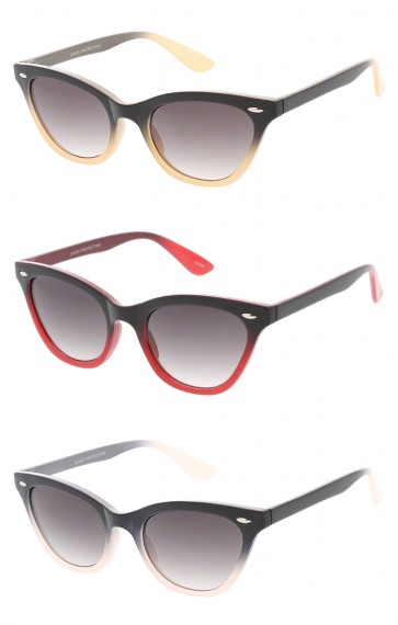 Small Cat Eye Half Tint Womens Wholesale Sunglasses