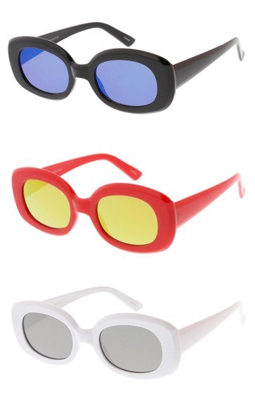 Retro Square Clout Goggles Mirror Lens Wholesale Sunglasses