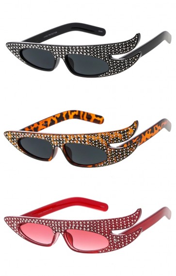Womens Rhinestone Frame Wholesale Sunglasses