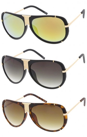 Fashion Luxury Matte Round Aviator Wholesale Sunglasses