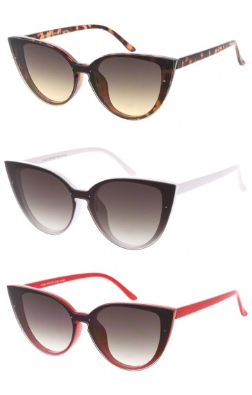 Womens Fashion One Piece Lens Cat Eye Wholesale Sunglasses