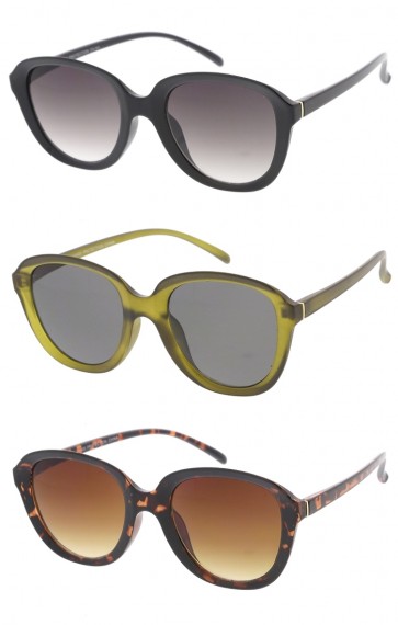 Oversized Round Indie Horned Rim Wholesale Sunglasses