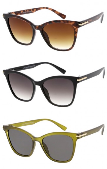 Women's Oversize Cat Eye Neutral Colored Square Lens Wholesale Sunglasses