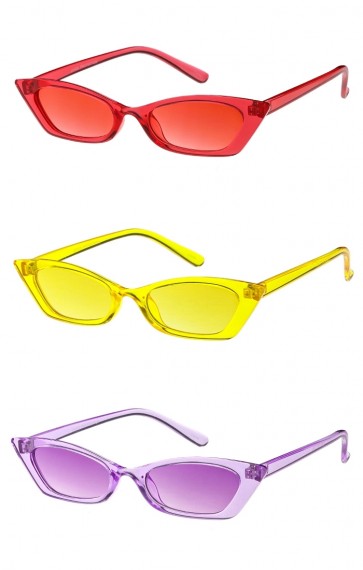 Small Retro Color Frame Cat Eye Womens Wholesale Sunglasses