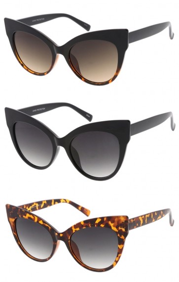 Women's Oversize Cat Eye Frame Gradient Lens Wholesale Sunglasses