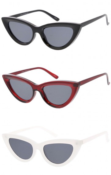 Women's Pointed Cat Eye Neutral Colored Lens Wholesale Sunglasses