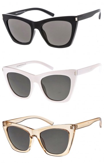Women's Fashion Oversized Cat Eye Plastic Frame Wholesale Sunglasses