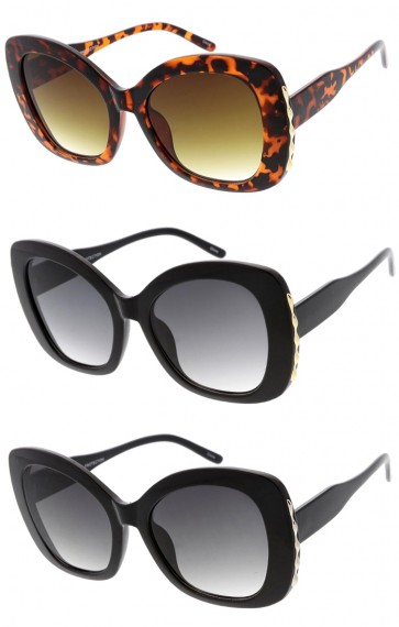 Oversized Luxury Fashion Bow Shaped Plastic Wholesale Sunglasses